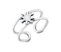 Toe Ring Sparkle Flower TR-330